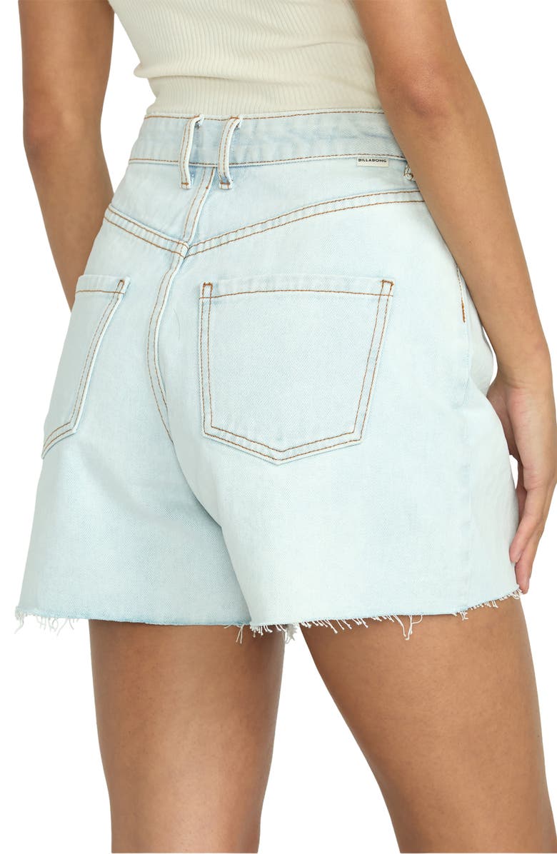 Billabong Riley High Waist Cutoff Denim Shorts, Alternate, color, Acid Wash