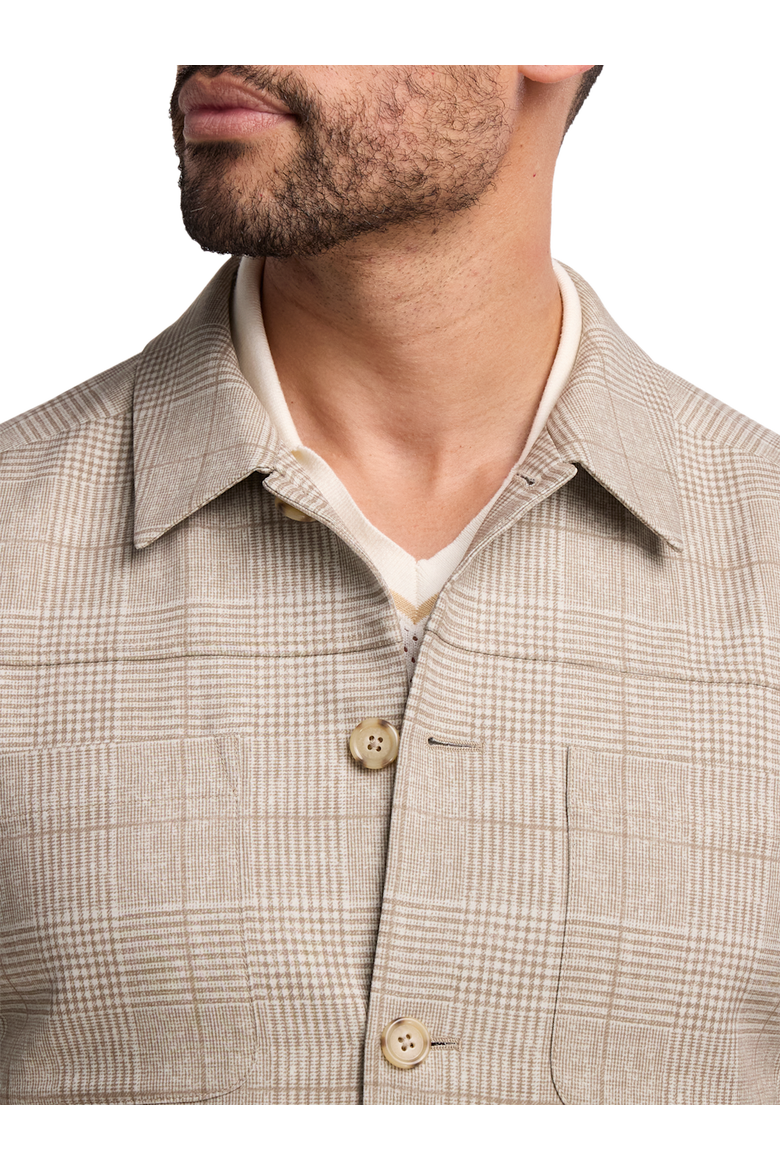Plaid Shirt Jacket, Alternate, color, Tan