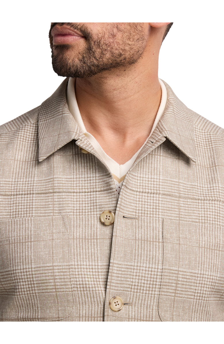 Paul Fredrick Plaid Shirt Jacket, Alternate, color, Tan