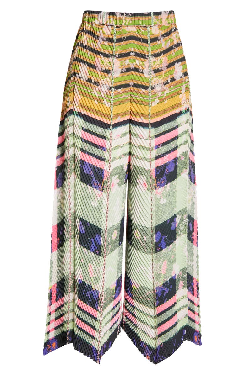 Julia Heuer Luka Plissé Pleated Wide Leg Pants, Alternate, color, 