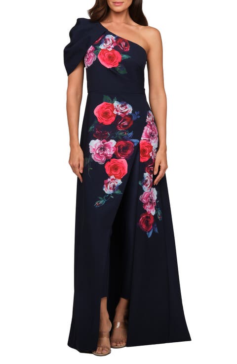 Feyre One-Shoulder Floral Overlay Jumpsuit
