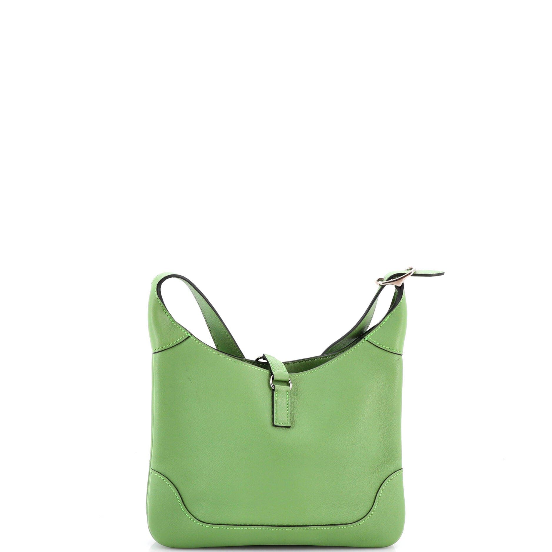 Pre-Owned Hermes Trim Duo Bag Evercolor 24, Alternate, color, Vert Criquet