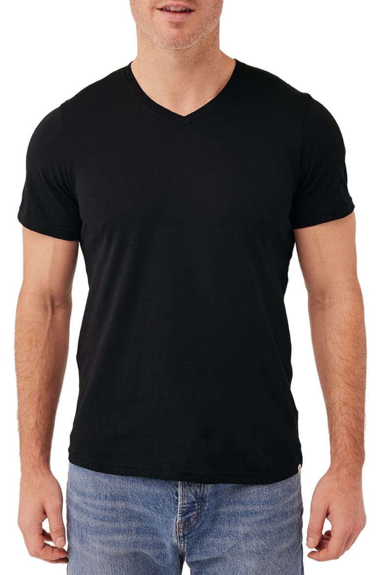 Organic Softspun V-Neck Tee, Main, color, Black
