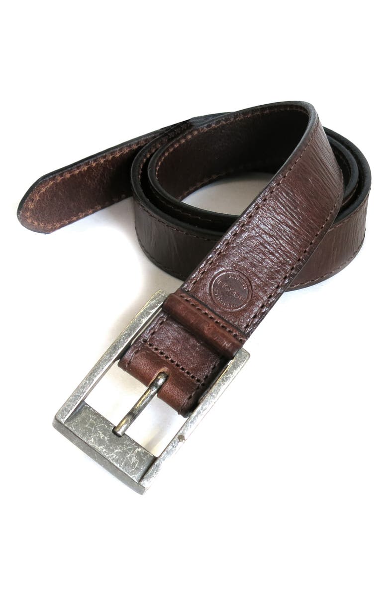 BOCONI Burnished Calfskin Leather Belt, Alternate, color, 