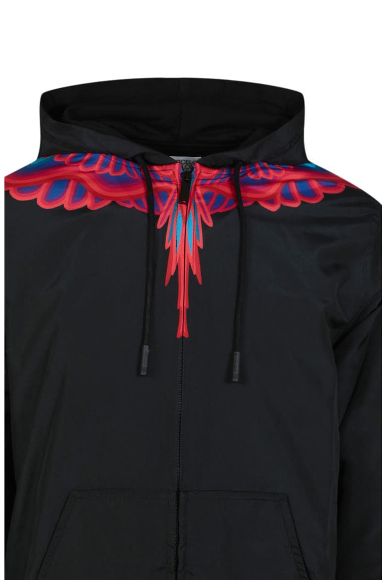 Curves Wings Graphic Hoodie, Alternate, color, BLACK