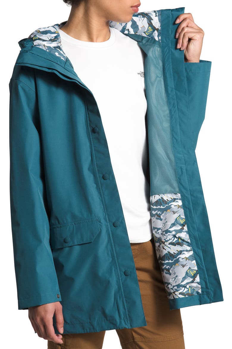 Liberty Woodmount Water Repellent Recycled Raincoat, Alternate, color, MALLARD BLUE