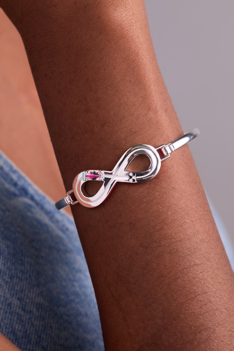 Hot Wheels Figure 8 Racecar Tension Bangle, Alternate, color, Silver