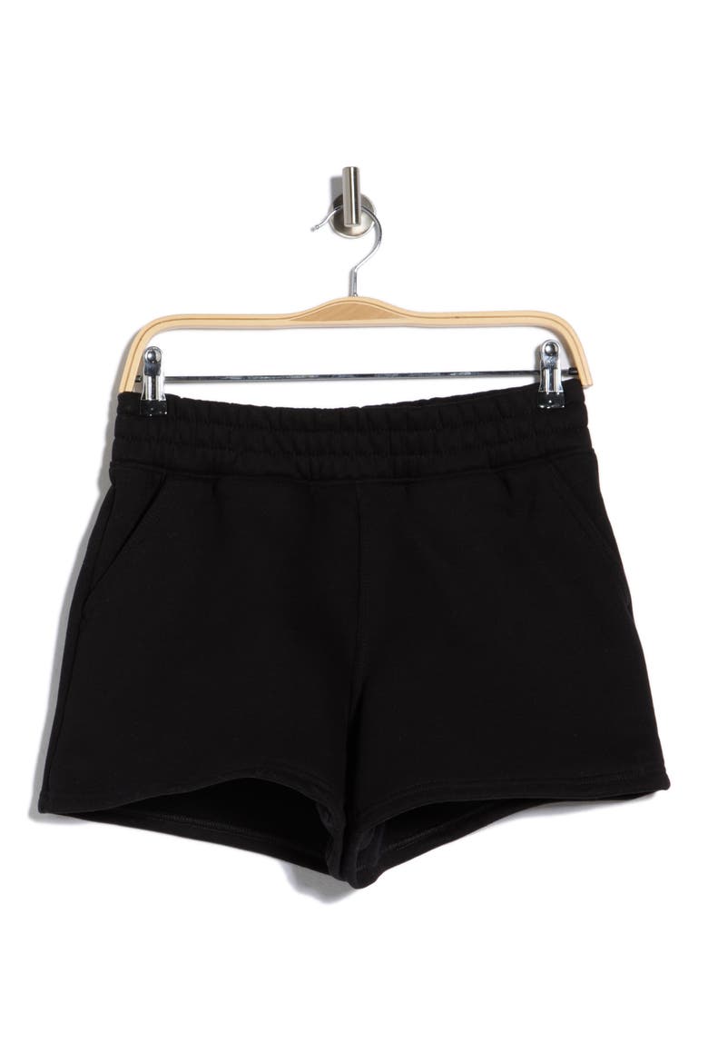 Varsity Vault Fleece Shorts, Alternate, color, BLACK