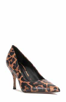 Vince Camuto Paislie Leopard Print Patent Pump