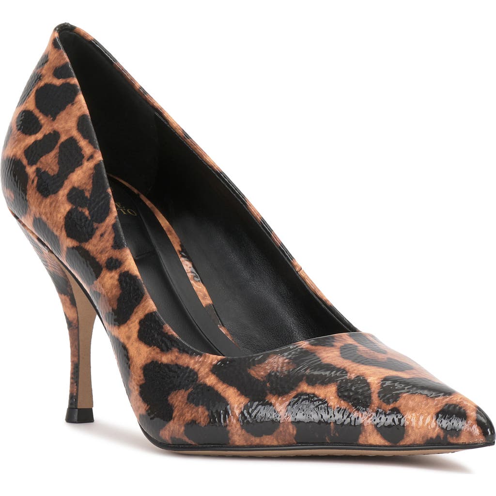 Vince Camuto Paislie Leopard Print Patent Pump