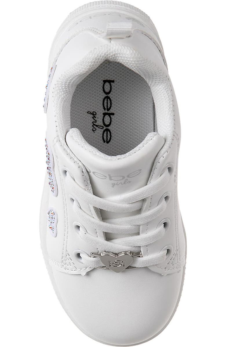 bebe Kids' Heart Sneaker, Alternate, color,