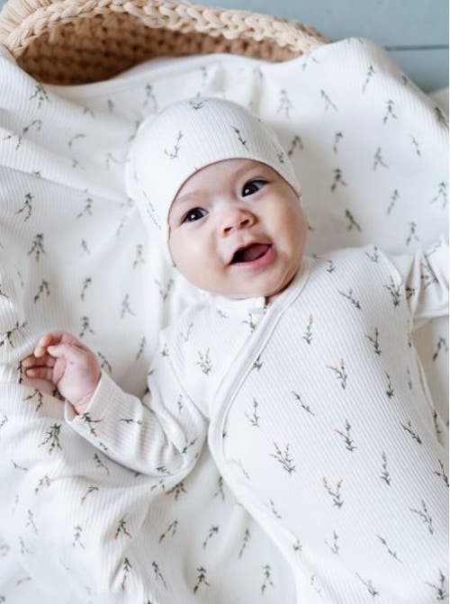 Ely's & Co. Baby Cotton Ribbed Beanie In Lilac
