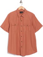 Lucky Brand Herringbone Short Sleeve Western Shirt