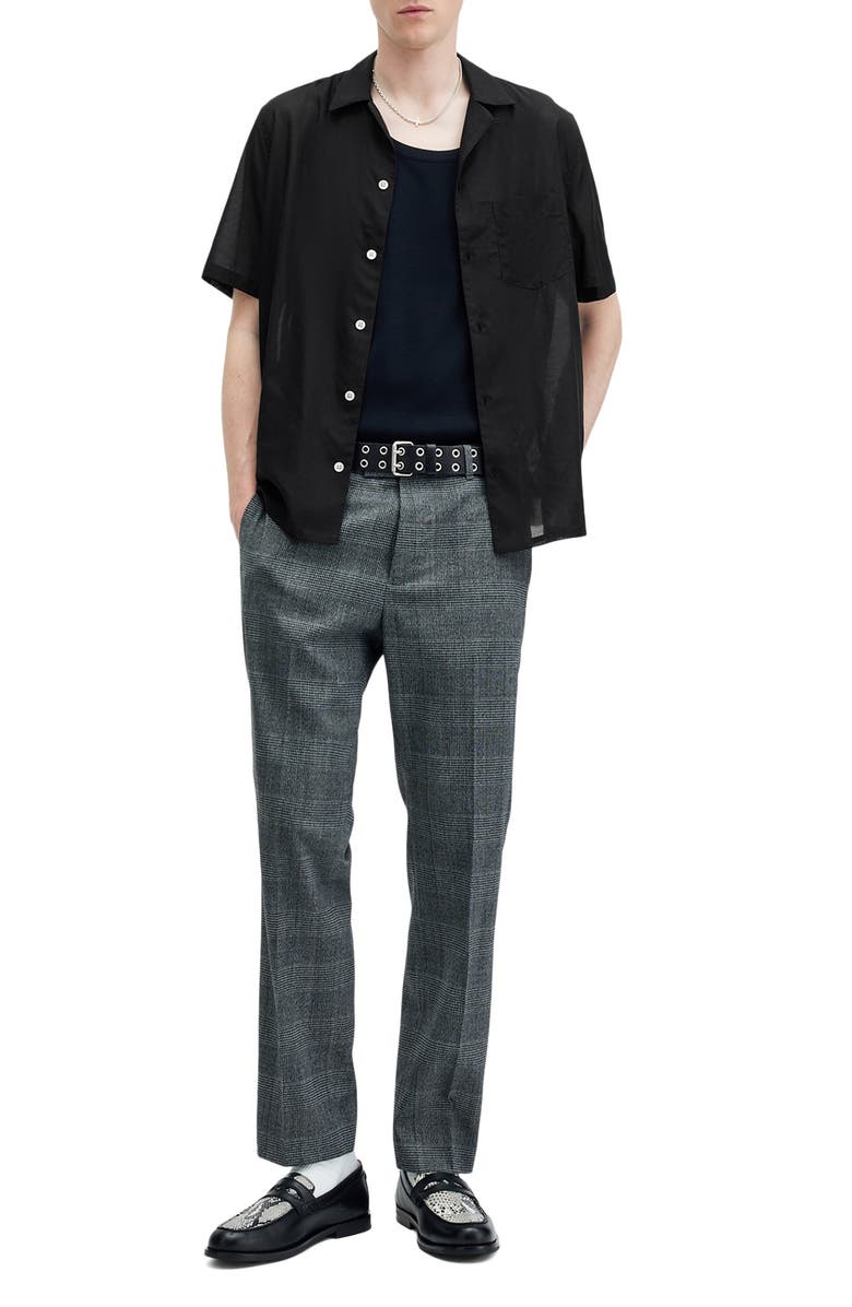 AllSaints Forge Short Sleeve Button-Up Shirt, Alternate, color, 