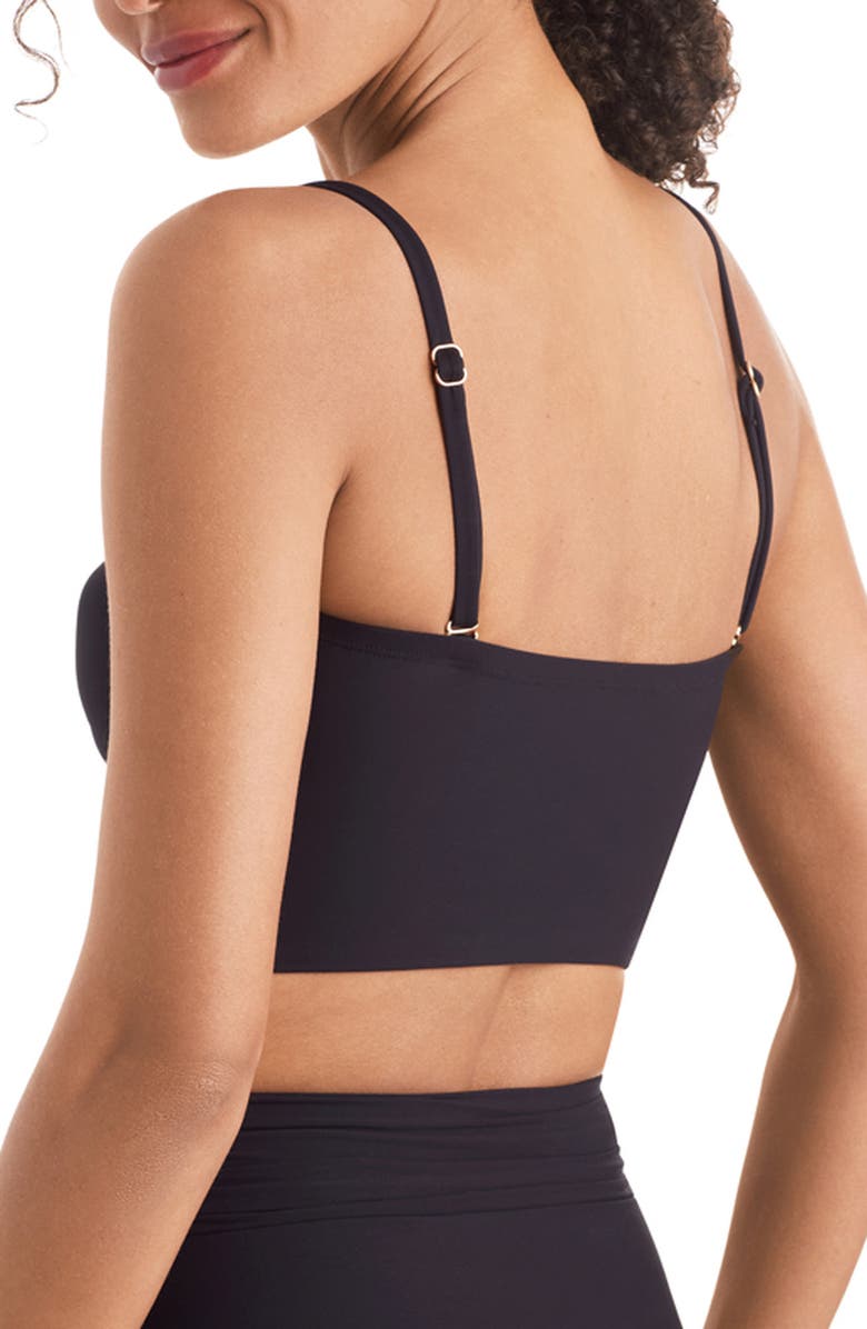 Mimi Flamingo Finn Midkini Swim Top, Alternate, color, Black