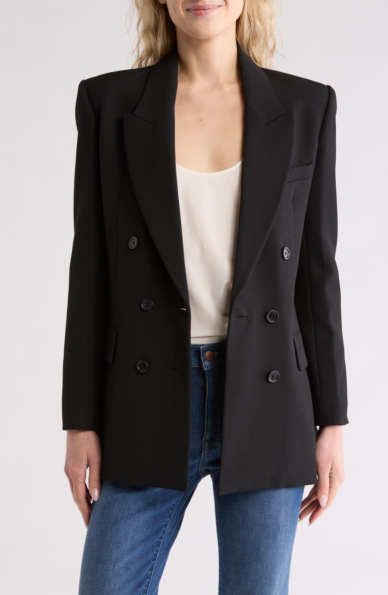 FRAME Slim Double Breasted Blazer, Main, color, 