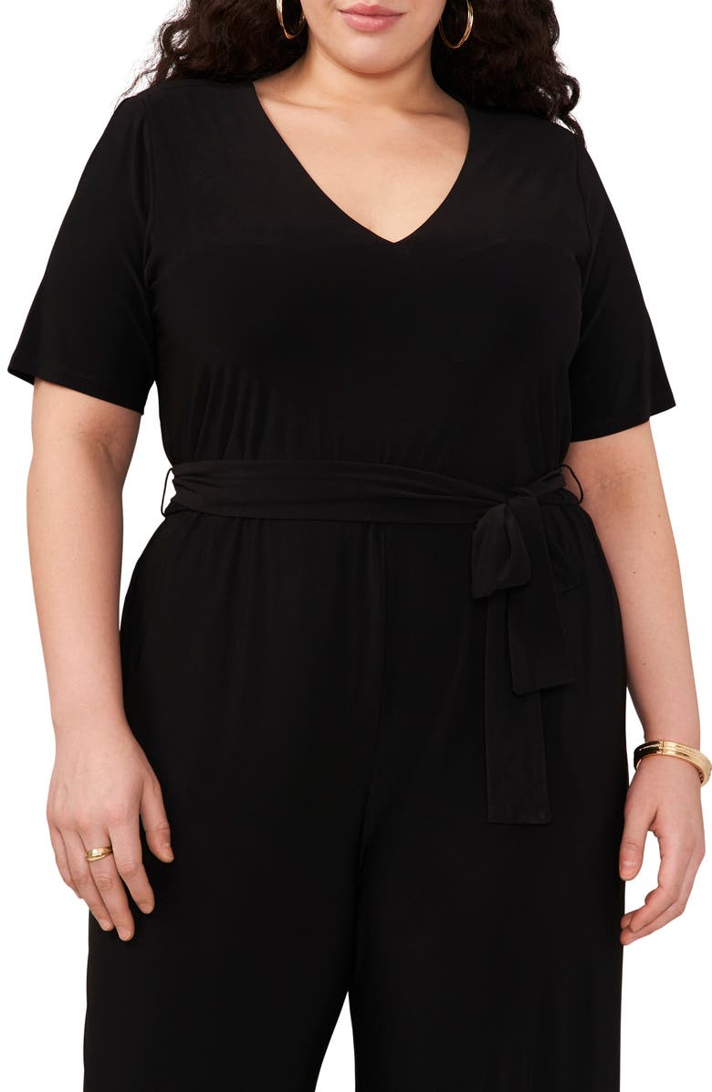 Vince Camuto V-Neck Wide Leg Jumpsuit, Alternate, color, 