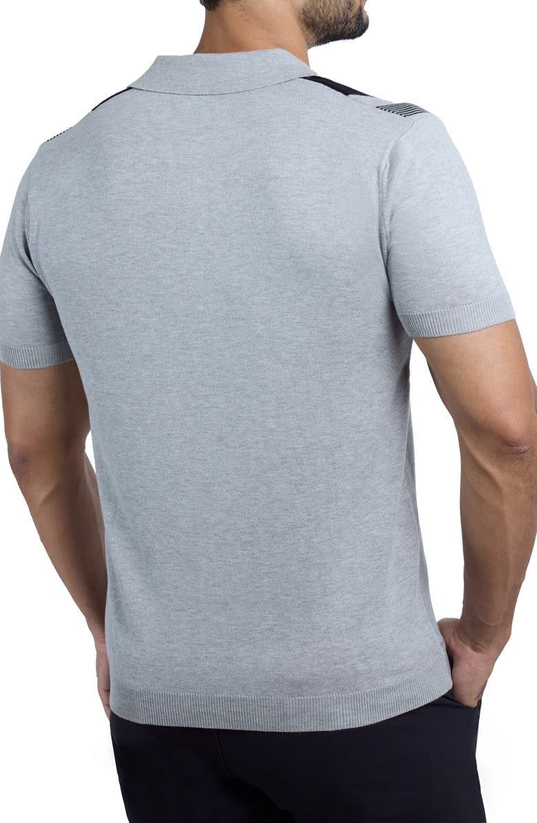 Spring + Mercer Classic Fit Stripe Short Sleeve Knit Button-Up Shirt, Alternate, color,