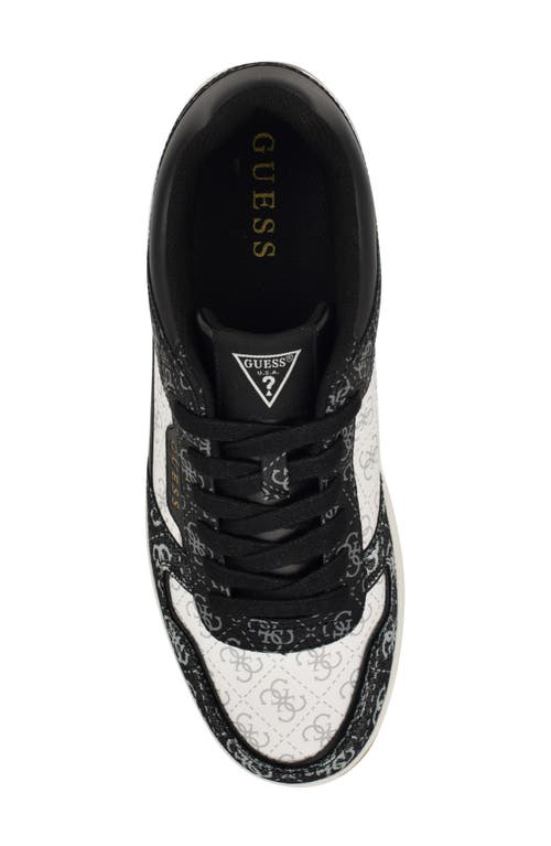 Guess Tirry Monogram Sneaker In Black Logo Multi