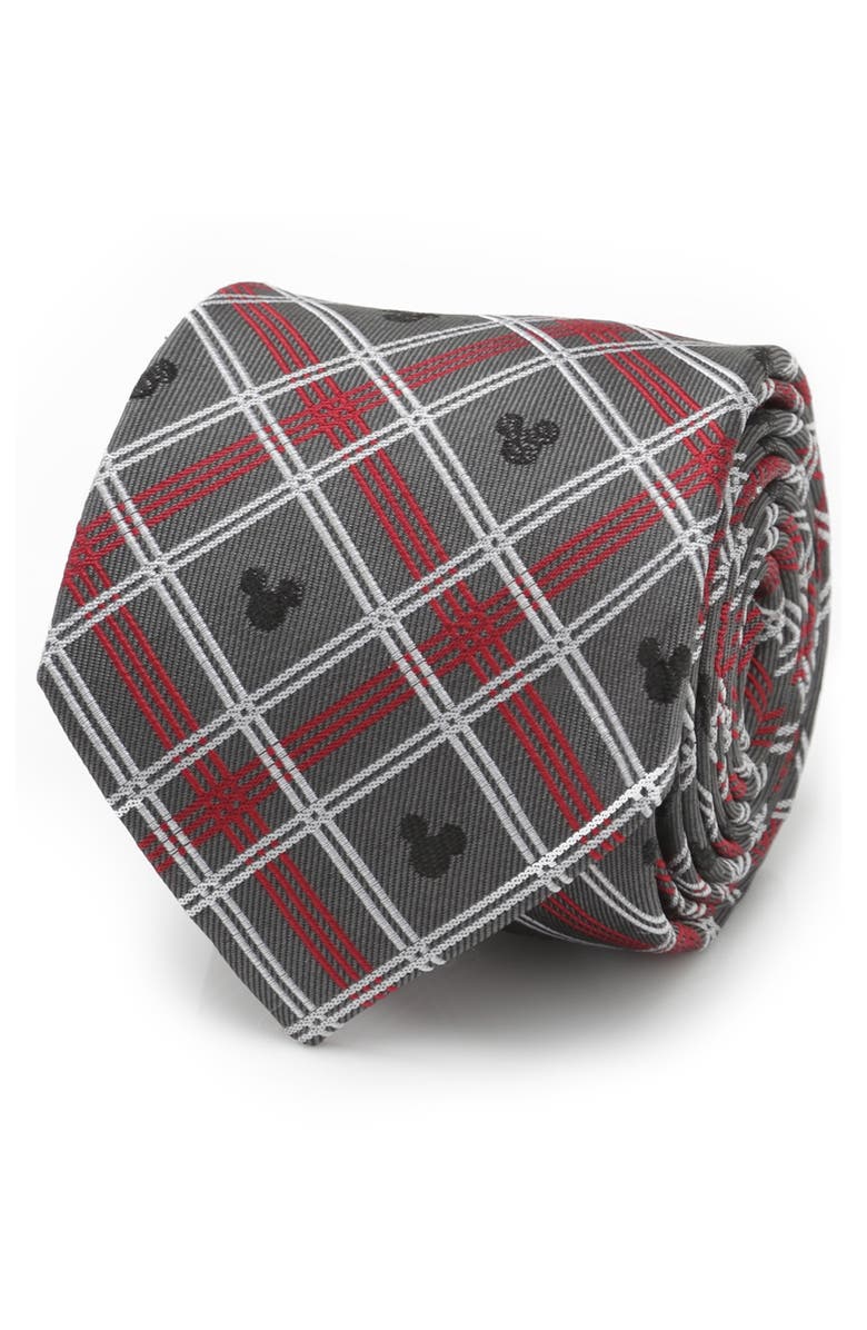 Cufflinks, Inc. Mickey Mouse Holiday Plaid Silk Tie, Alternate, color, 