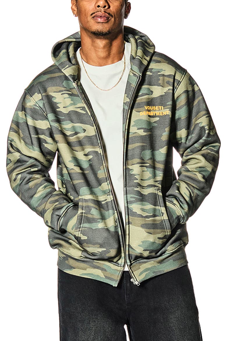 Department Camouflage Zip Hoodie, Alternate, color, CAMO PRINT