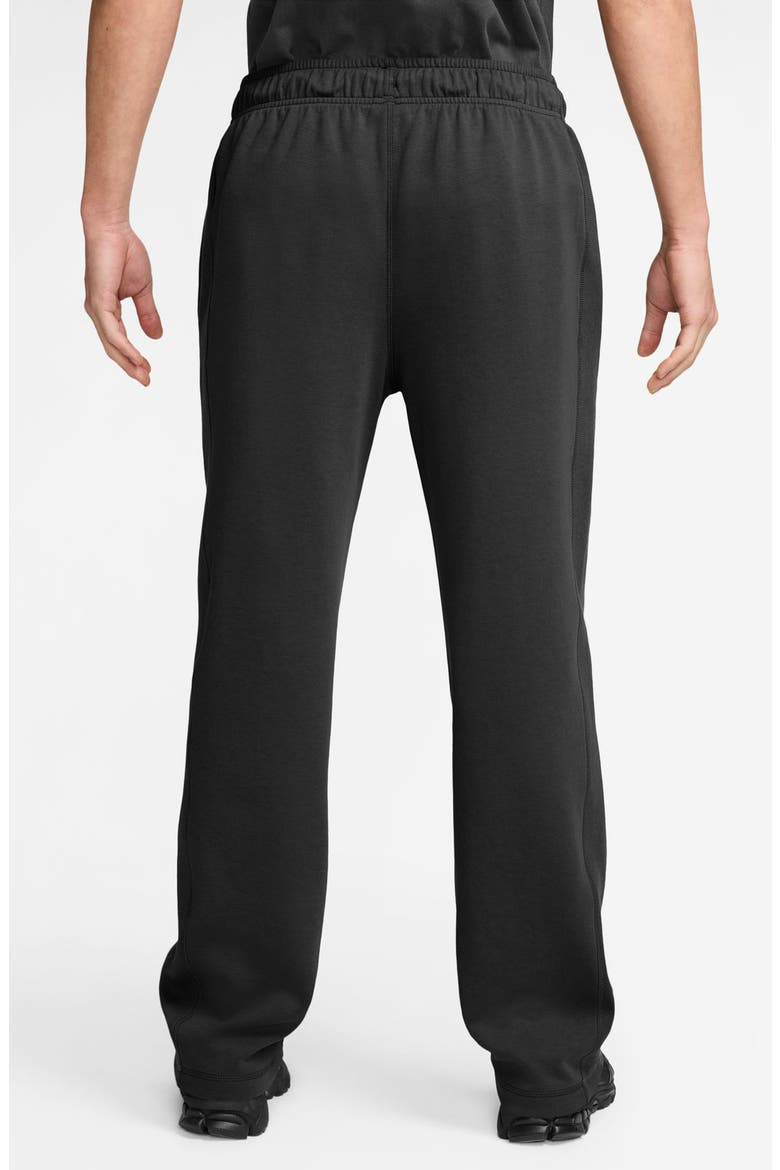 Men's Club Varsity Open Hem Sweatpants, Alternate, color, BLACK/ WHITE