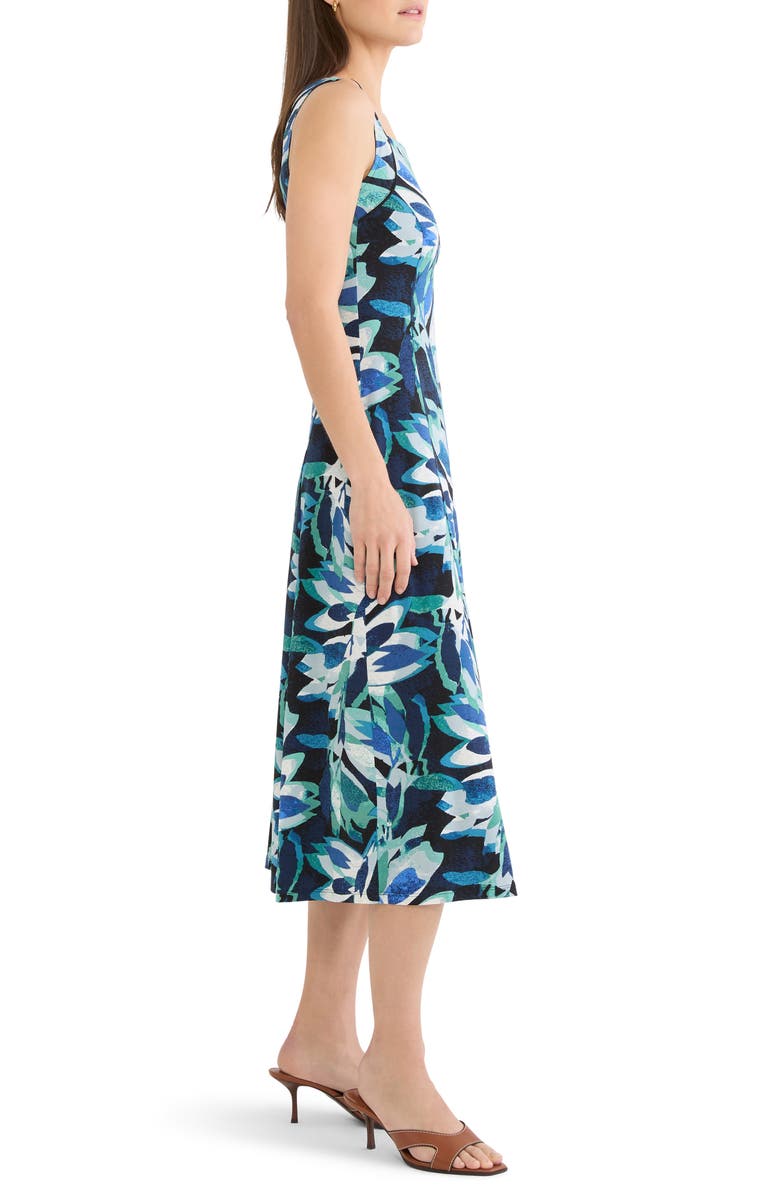 NIC+ZOE Giverny Knit Blanche Midi Dress, Alternate, color, Green Multi