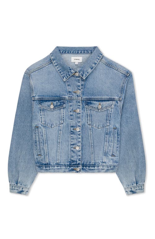 Jemina Denim The Aura Cropped Denim Jacket In Blue
