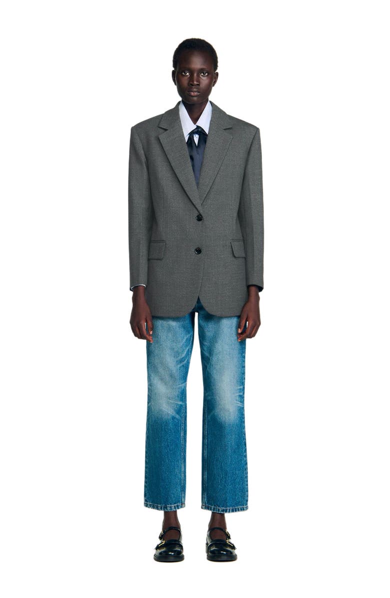 SANDRO Suit jacket, Alternate, color, Light Grey