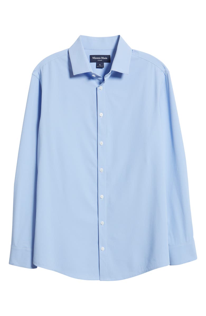 Mizzen+Main Leeward Trim Fit Light Blue Button-Up Shirt, Alternate, color, Provence Straton Check