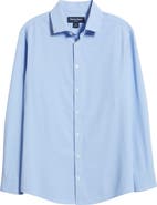 Mizzen+Main Leeward Trim Fit Light Blue Button-Up Shirt