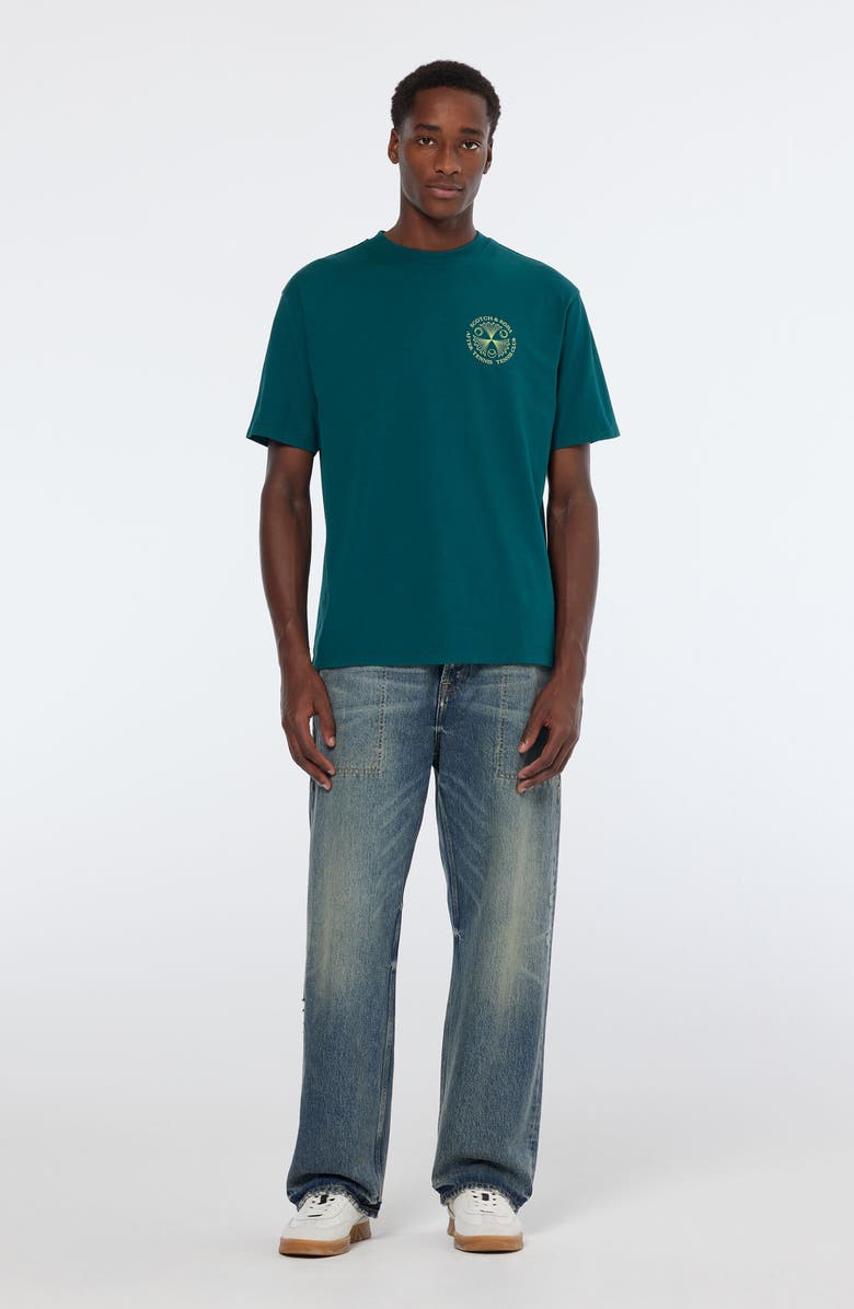 Scotch & Soda Tennis Club Graphic T-Shirt, Alternate, color, Pitch Green