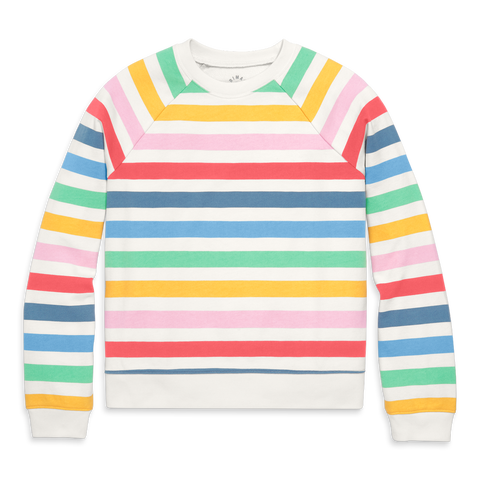 Women's Fit French Terry Stripe Sweatshirt