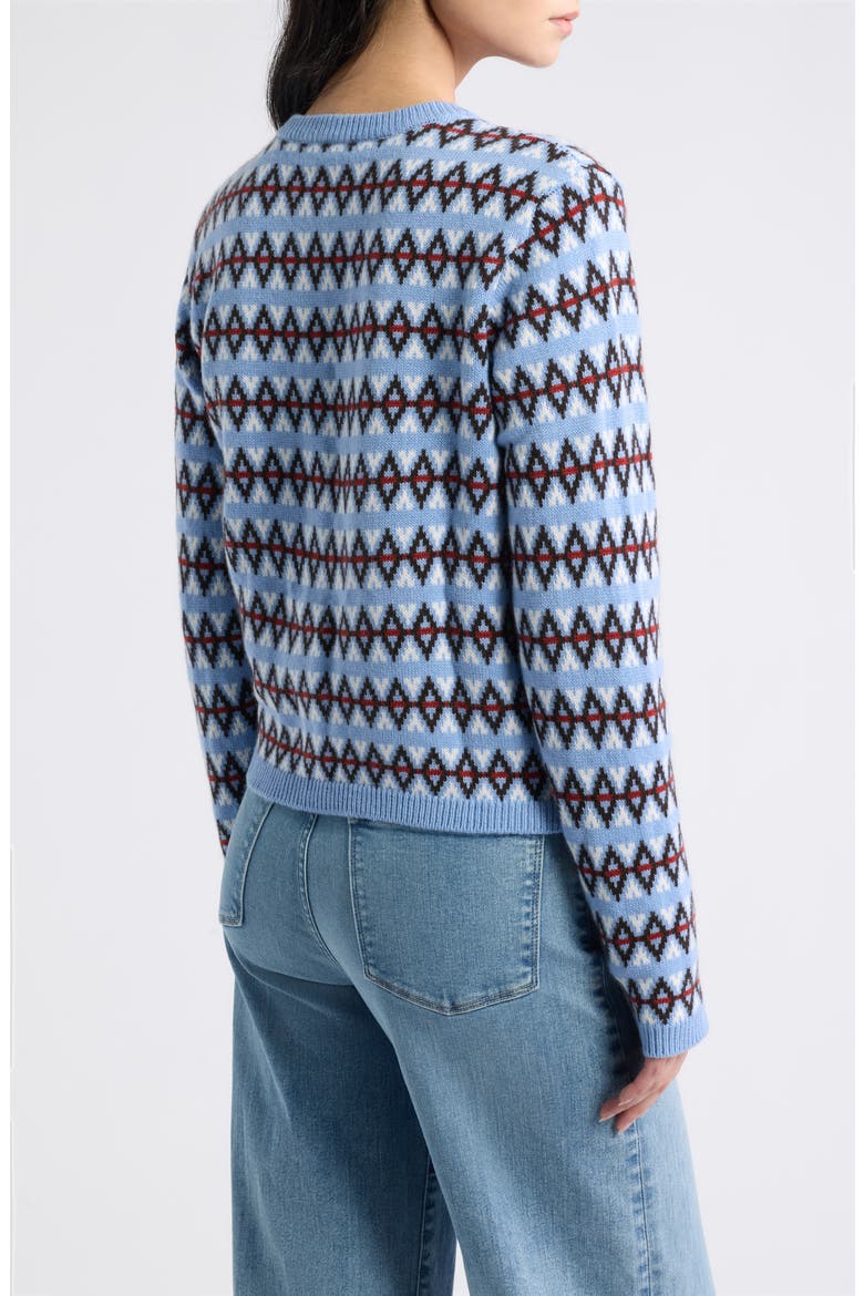 The Wool & Cashmere Cardigan, Alternate, color, PERIWINKLE FAIRISLE