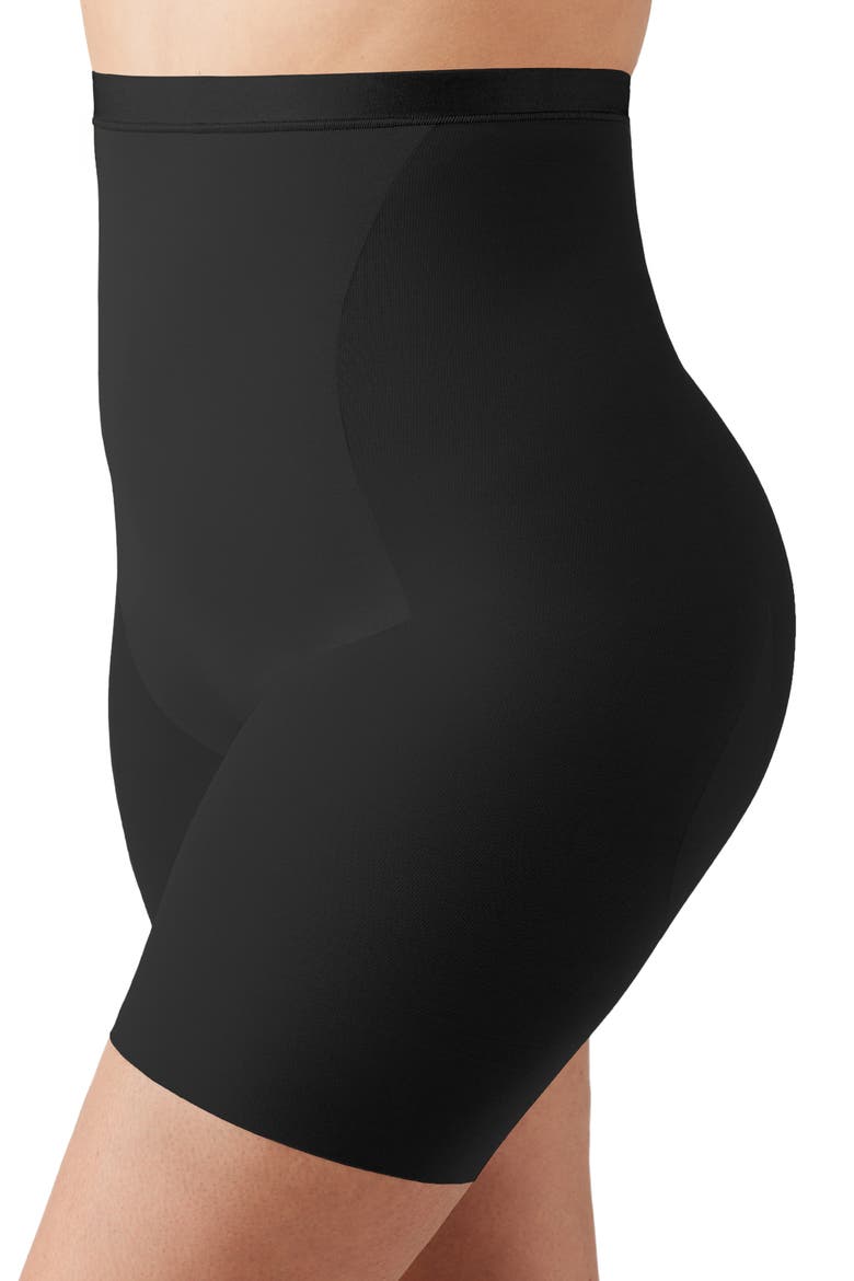 Shape Revelation® Hourglass High Waist Thigh Shaping Shorts, Alternate, color, BLACK
