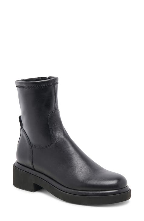 Nordstrom black leather booties on sale