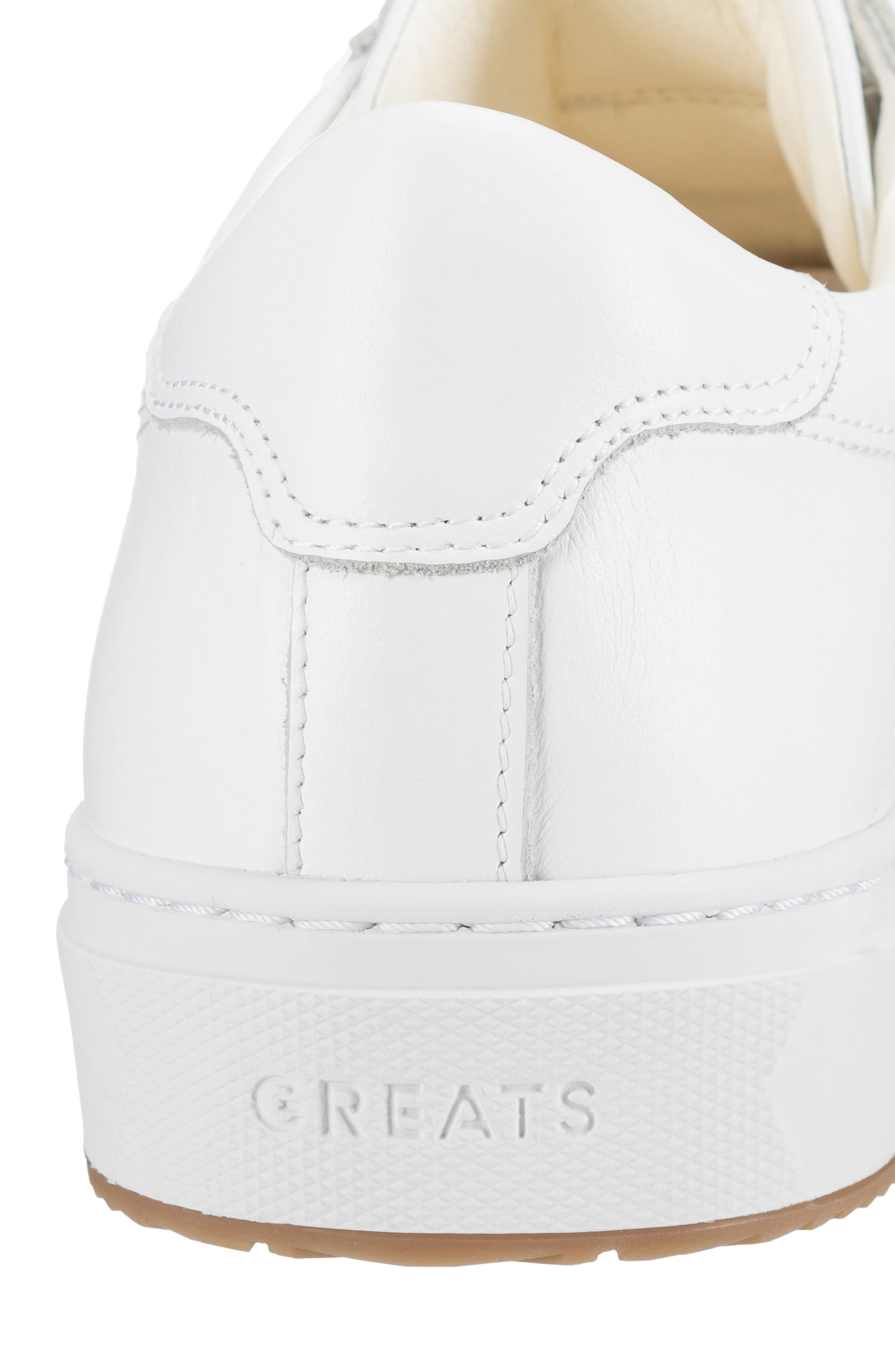 GREATS Court Sneaker, Alternate, color, White Leather