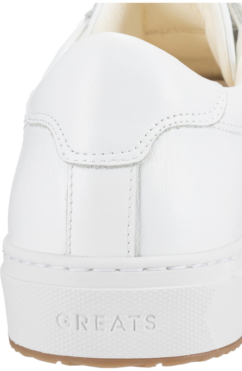 GREATS Court Sneaker, Alternate, color, White Leather