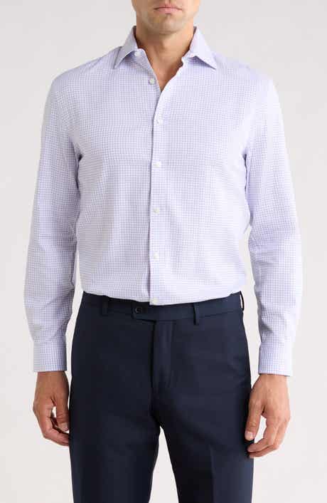 Michael Kors Slim Fit Check Print Dress Shirt
