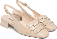 NeroGiardini Kiltie Fringe Slingback Pump