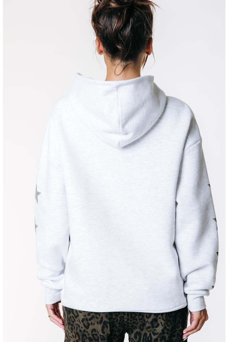 Star Logo Clean Hoodie, Alternate, color, Light grey melange