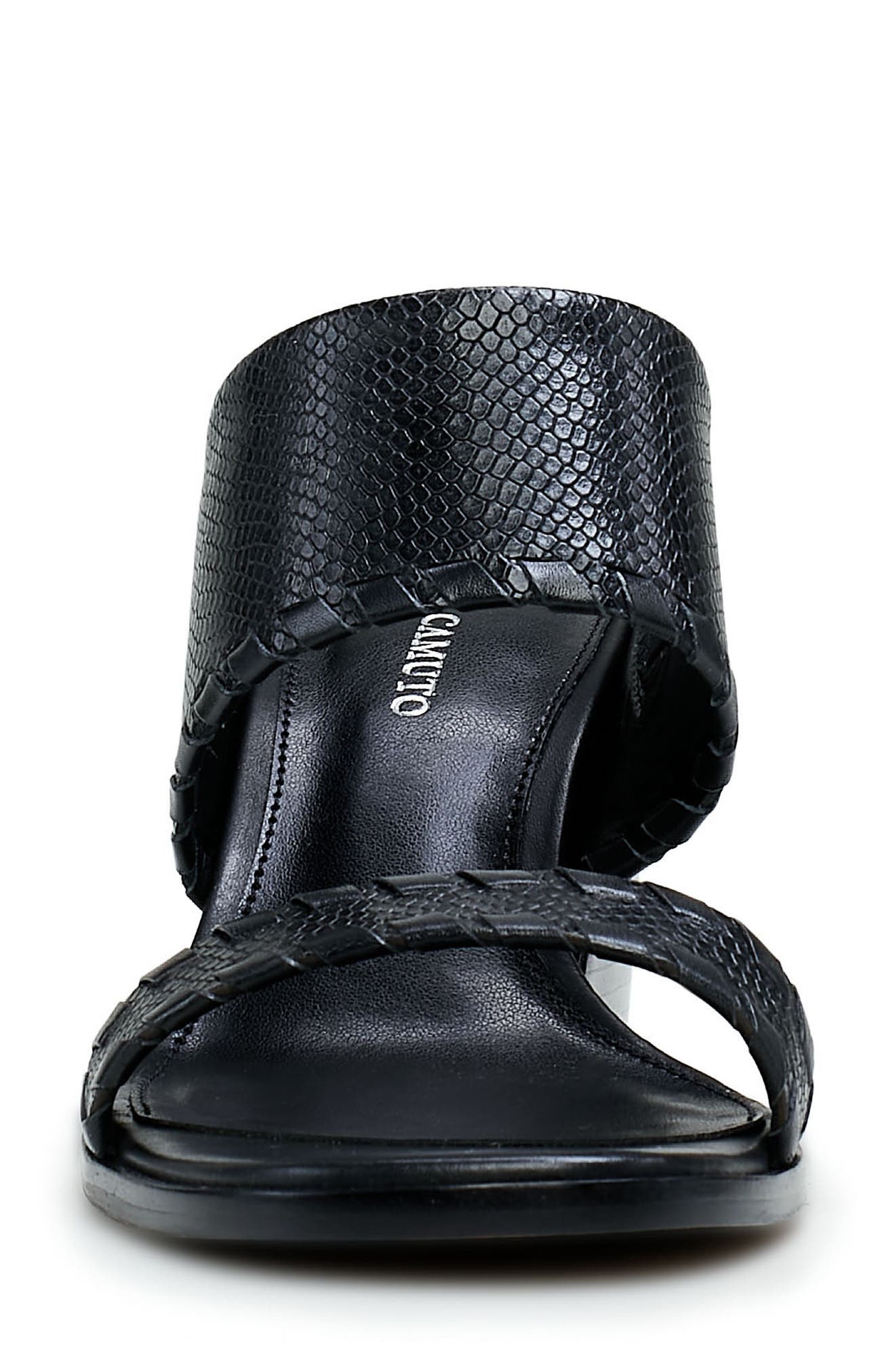 Kafinny Whipstitch Slide Sandal, Alternate, color, BLACK