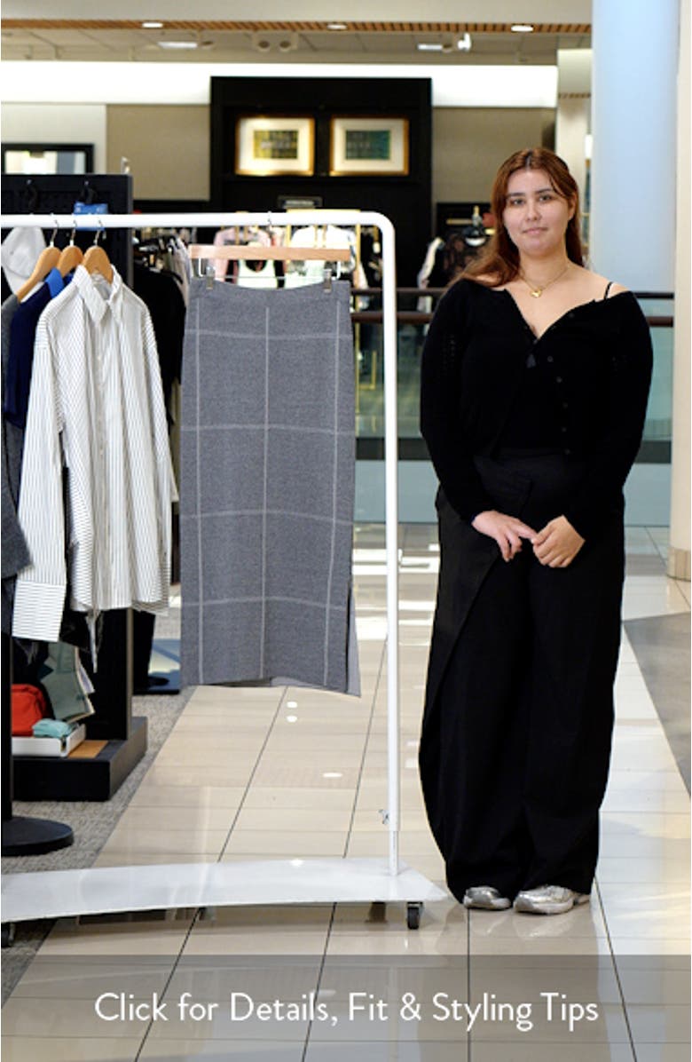 Plaid Knit Midi Skirt, sales video thumbnail