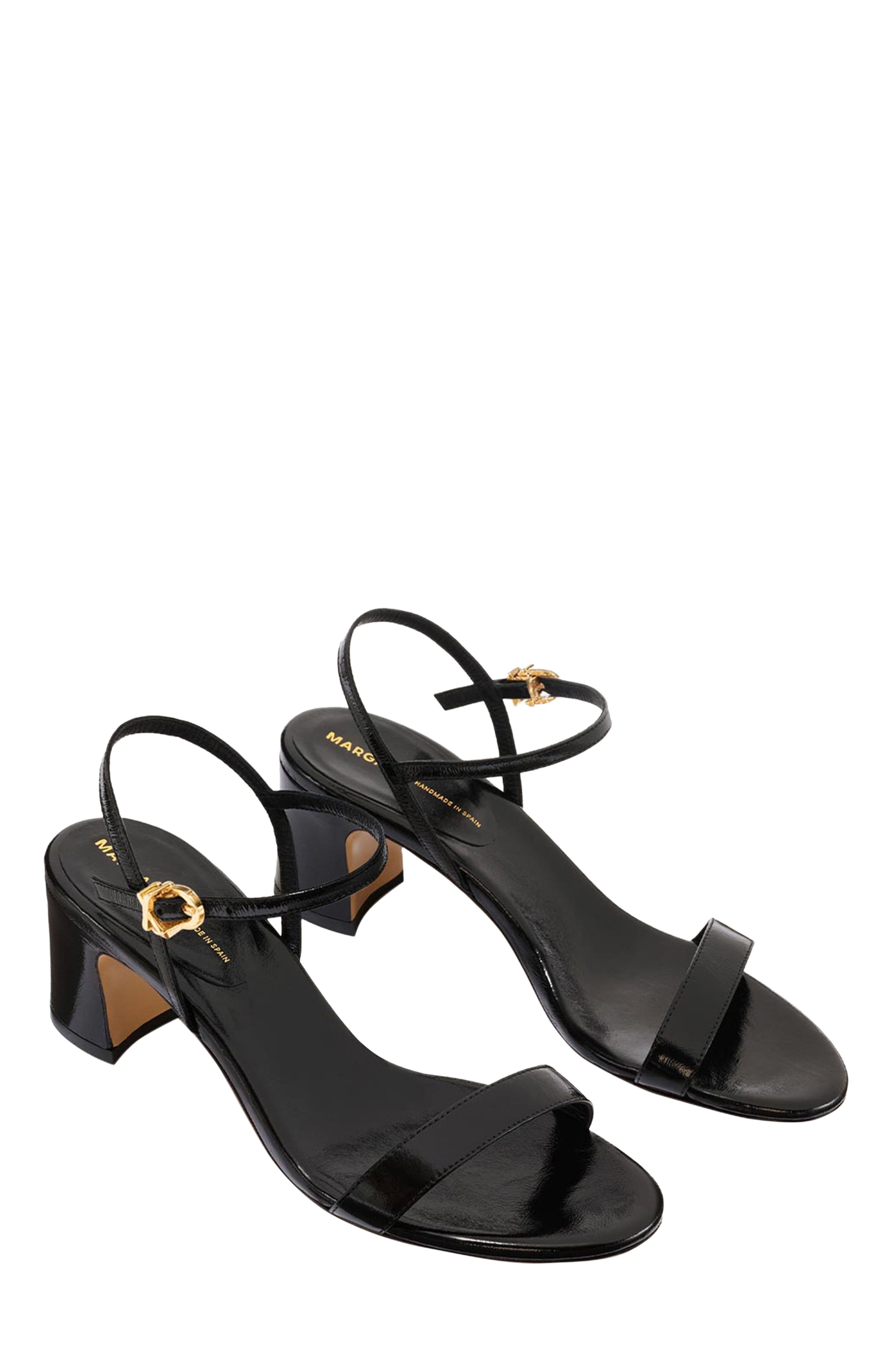 MARGAUX The Cleo Sandal, Alternate, color, Black Crinkle-Gloss Nappa