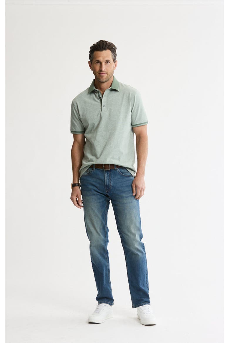 Relaxed Straight Fit 5-Pocket Denim Pants, Alternate, color, Bangkok