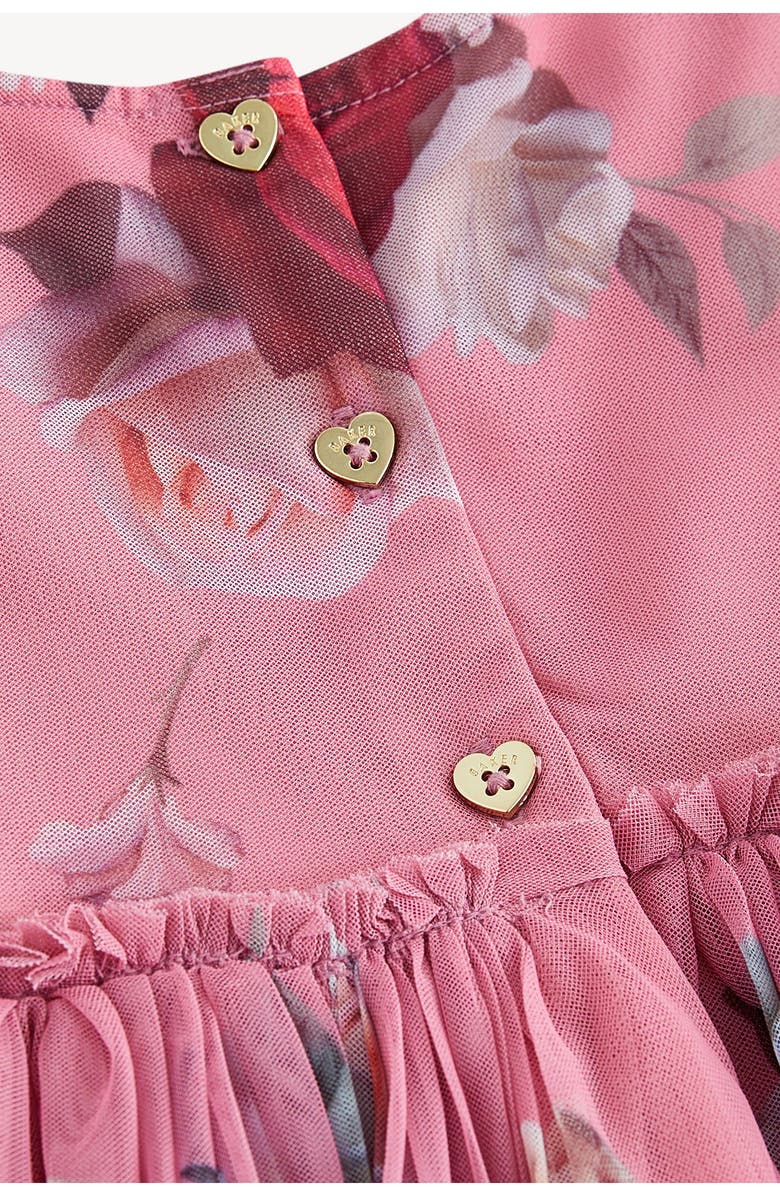 Baker by Ted Baker Kids' Valentina Floral Print Tulle Dress, Alternate, color, 