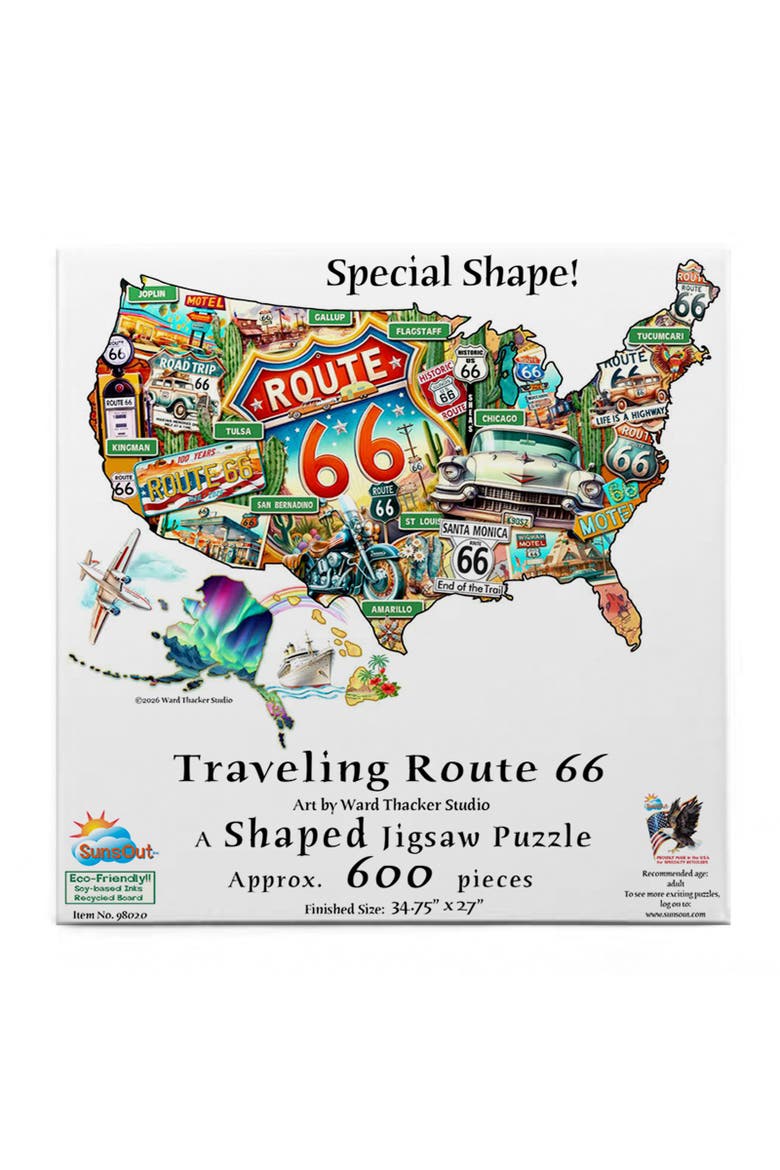 Travelling route 66 600  Special Shape, Alternate, color, Multicolor