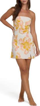 Billabong Floral Trippin Strapless Minidress