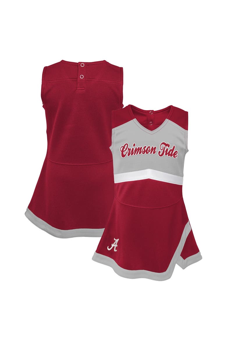 Girls Youth Crimson Alabama Crimson Tide Cheer Captain Jumper Dress, Main, color, Crimson
