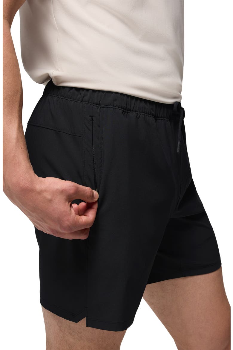 Discovery Trail Drawstring Shorts, Alternate, color, BLACK